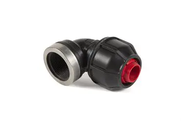 Female 90 Degree Elbow Adapter, 1 inch ID Compression x 1 1/4 inch FIP Thread